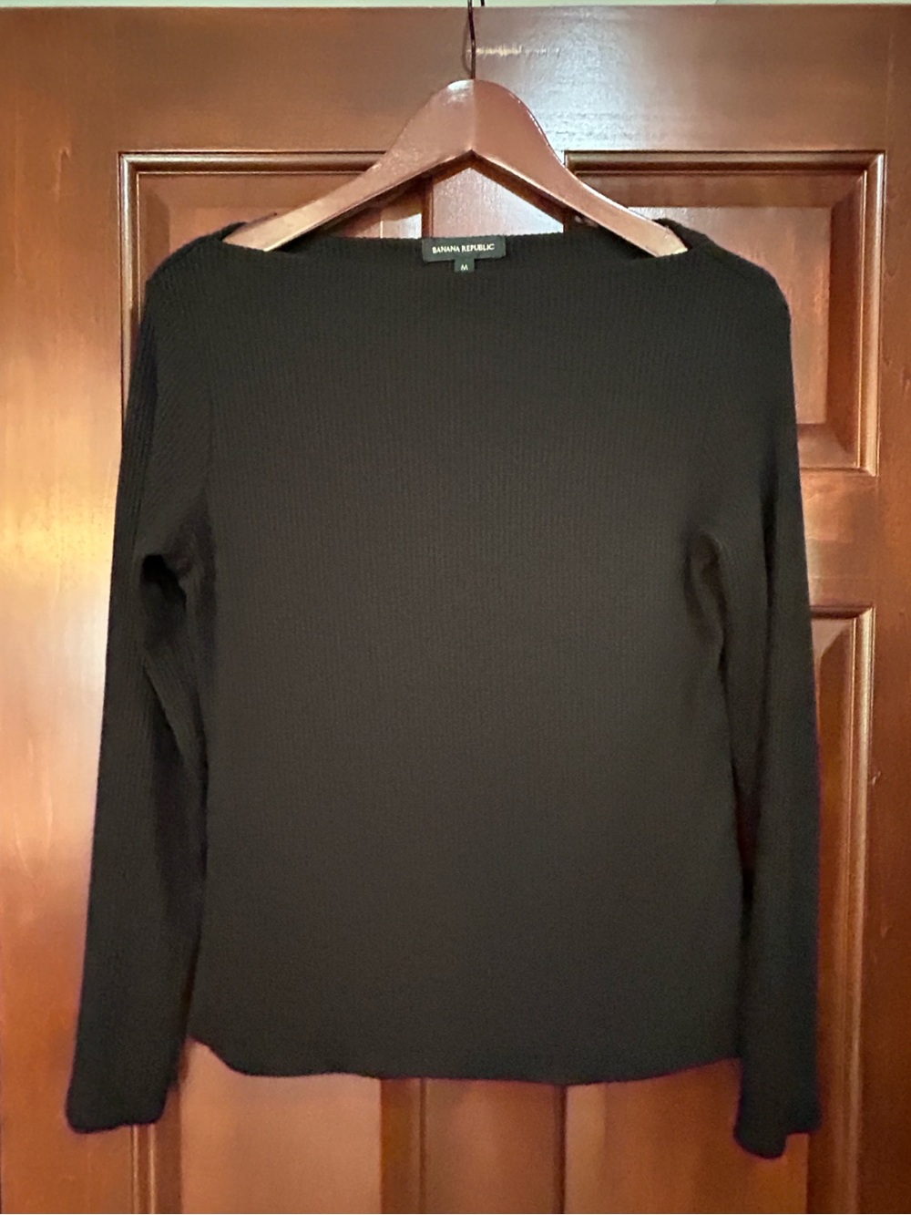 Banana Republic Black Knit Sweater Women’s Medium Lightweight Stretch Pullover